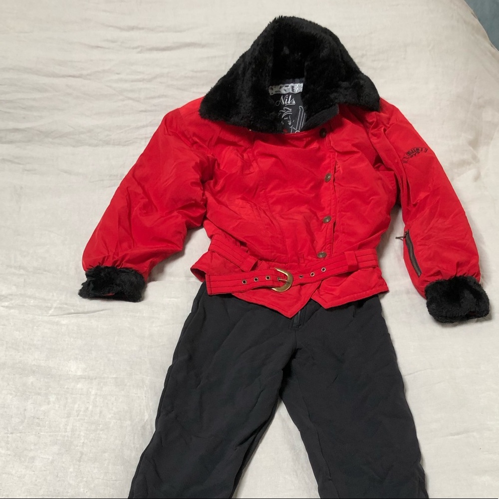 NILS Red and Black Ski Jacket